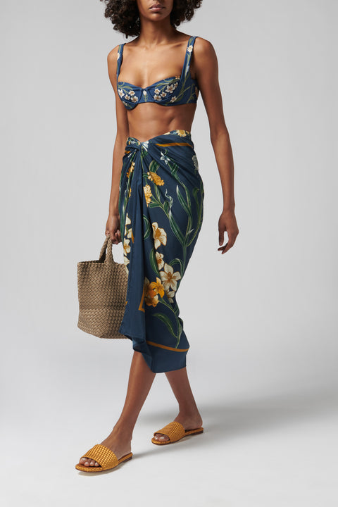 Gold Barths Satin Slides