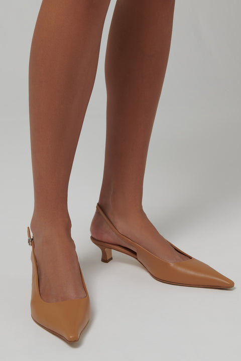 Beige Catrina 35 Nappa Leather Pumps