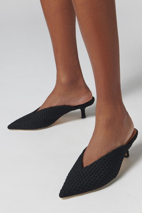 Black Strada 50 Kitten Heel Pumps