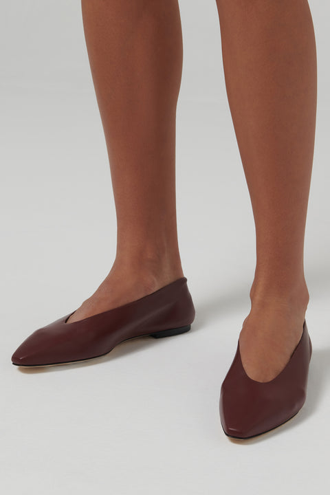 Burgundy Betty Nappa Pumps