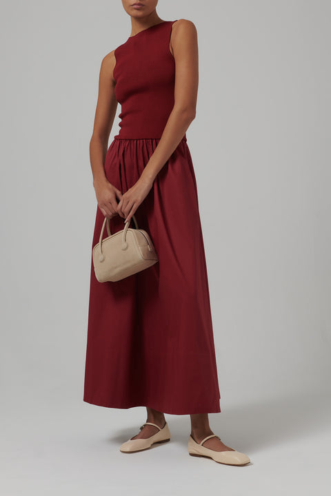 White Uma Nappa Leather Ballerina