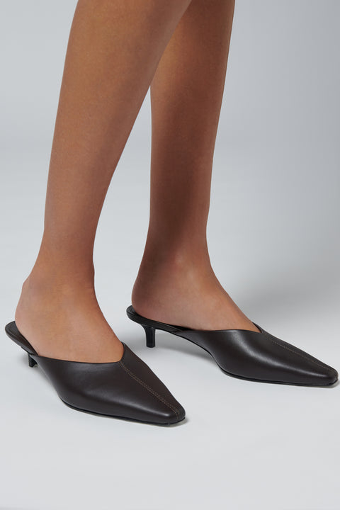 Brown 55 Pointed Mule