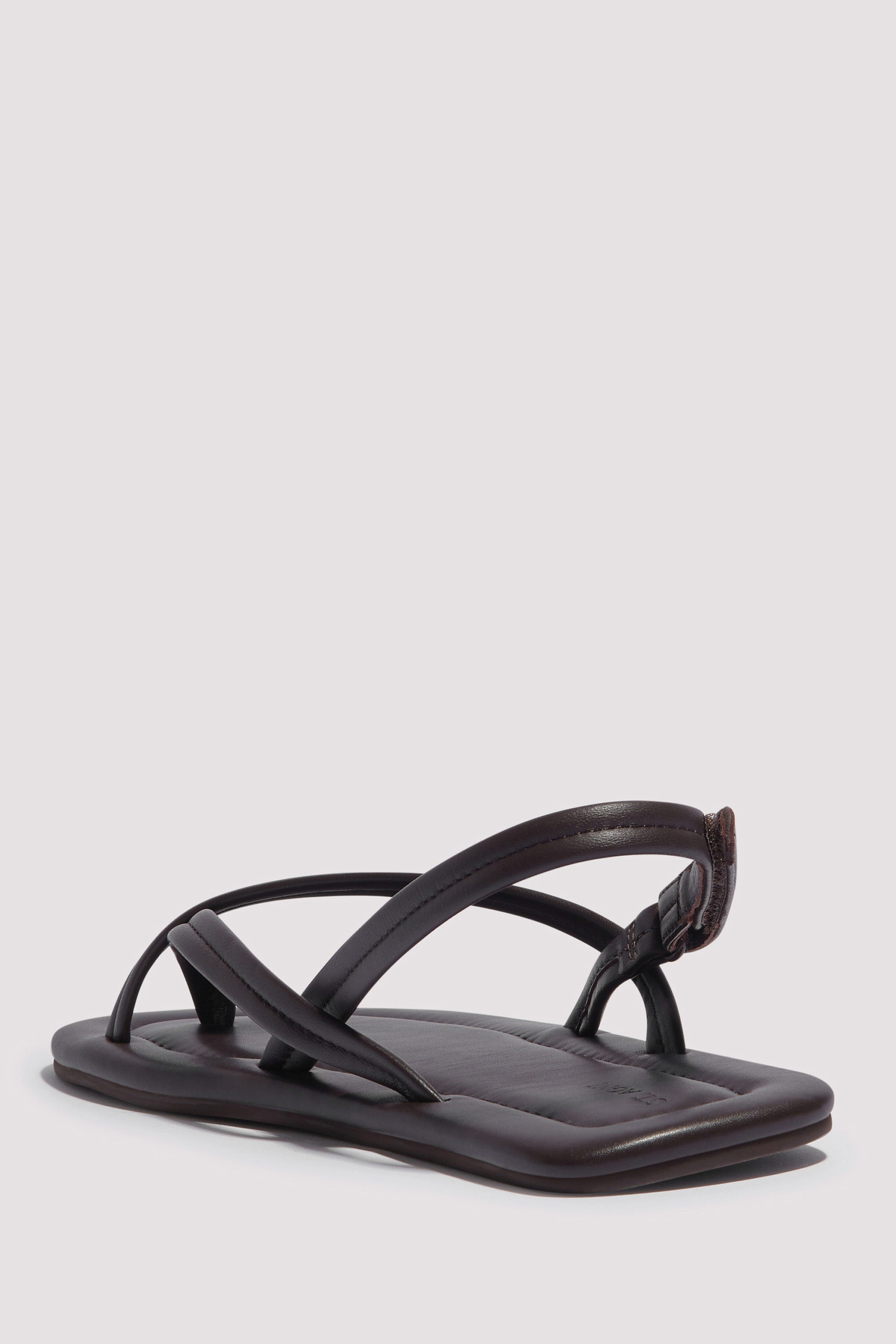 St. Agni Brown Cross Detail Sandal - Fabric of Society