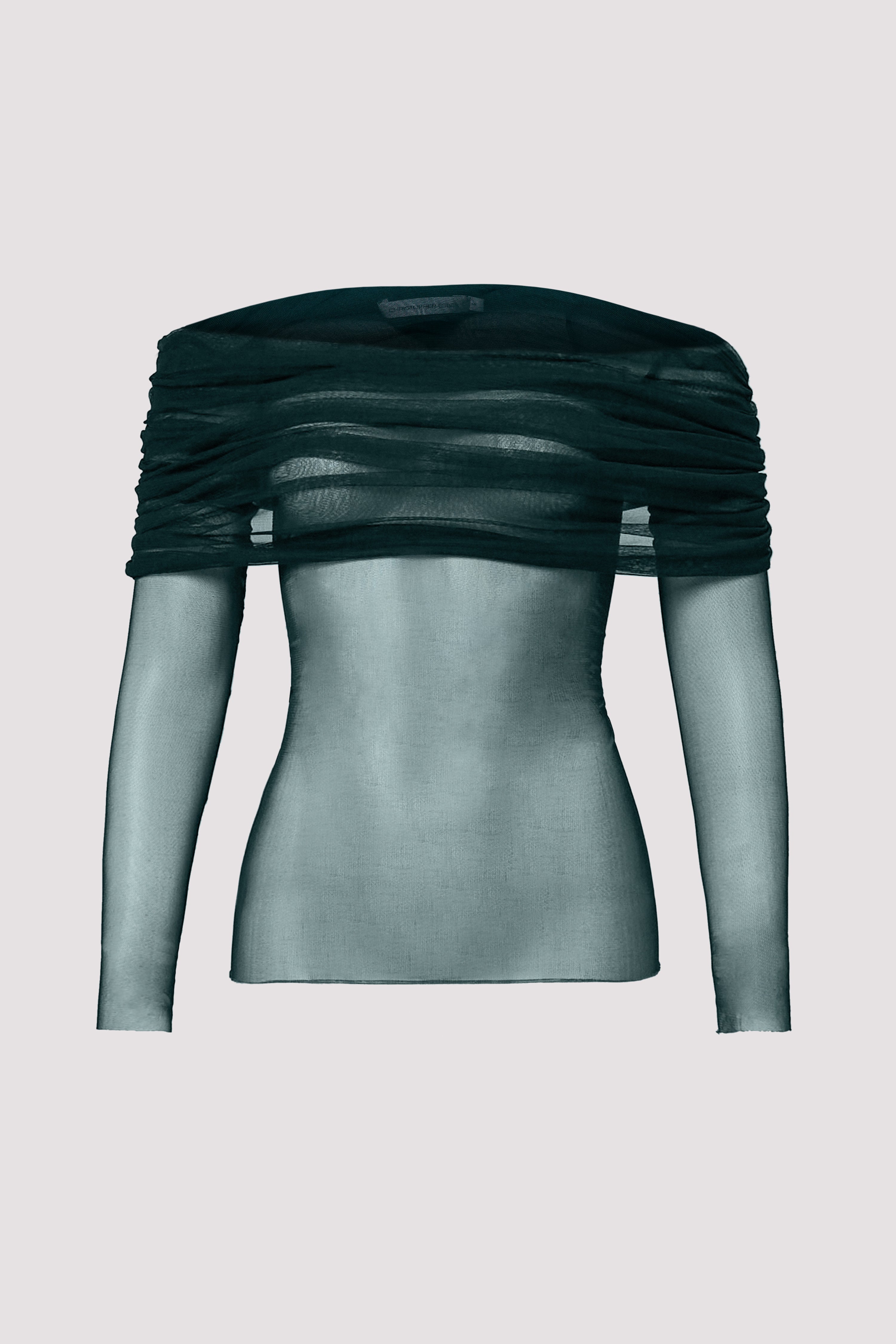 Christopher Esber Green Veiled Mesh Top