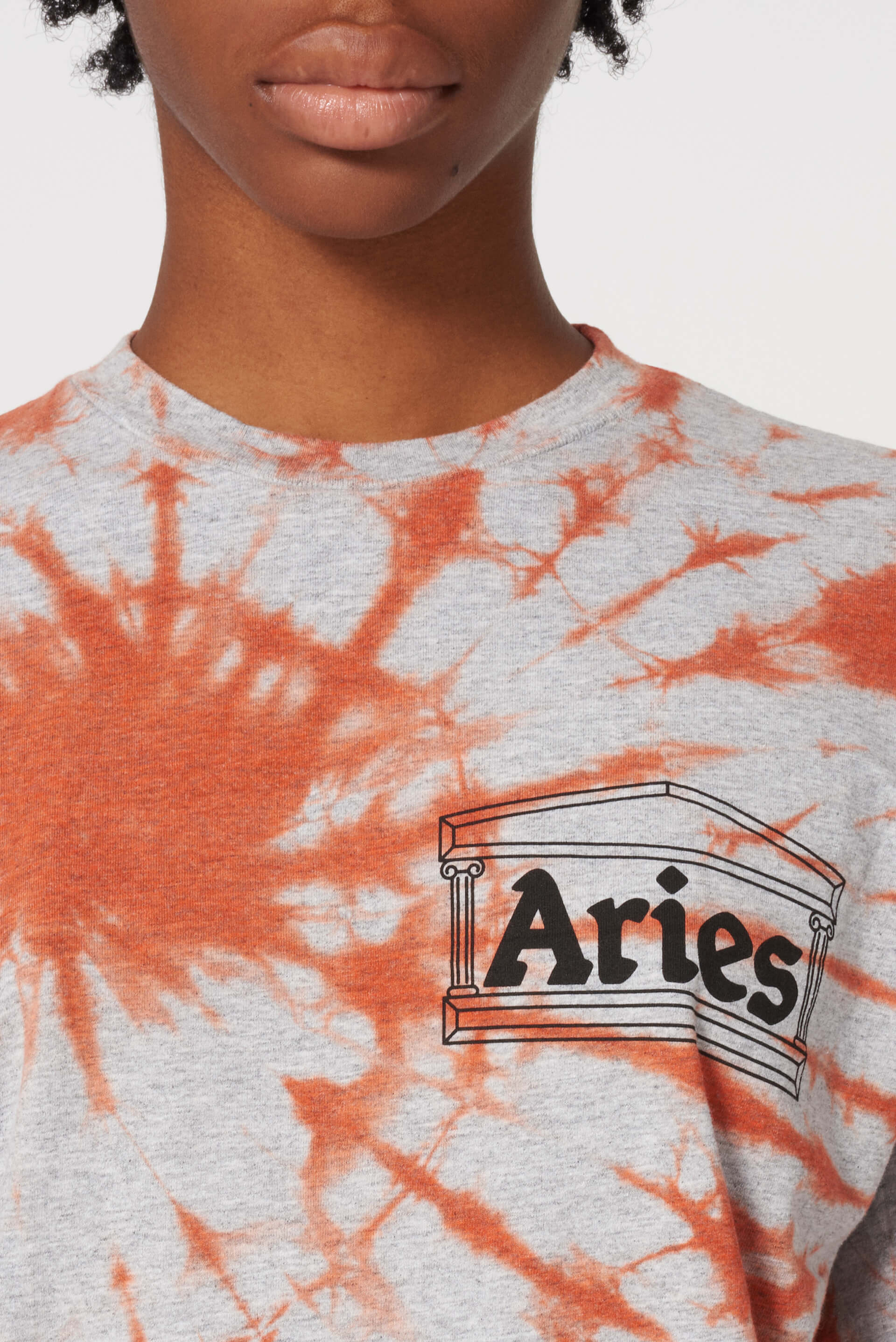 Aries Temple Logo Tie Dye Printed T-Shirt