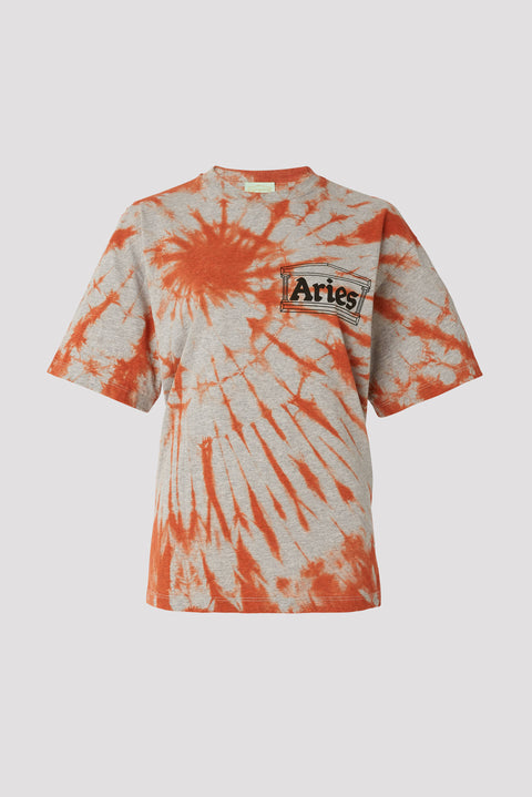Temple Logo Tie Dye Printed T-Shirt