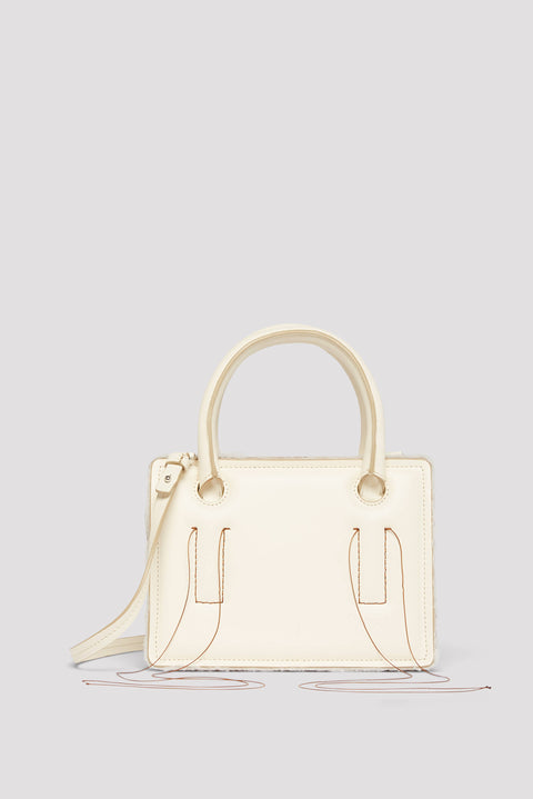 White Mini Otto Tote Bag with Strap