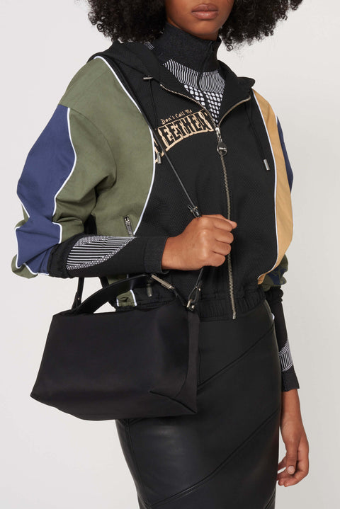 Nylon Top Handle Full Moon Bag