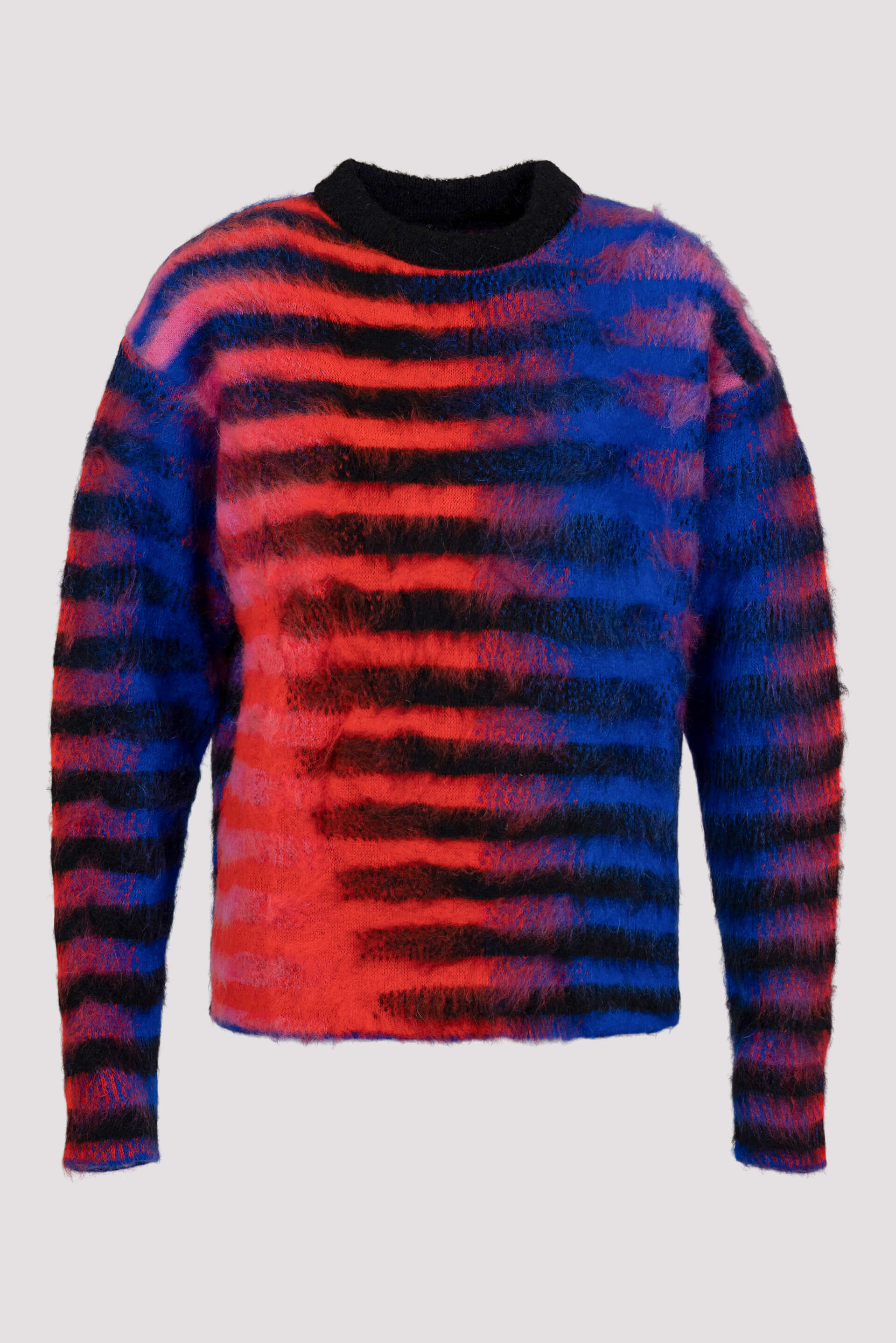 AGR Graphic Stripe Mohair Crew Neck Sweater - Fabric of Society