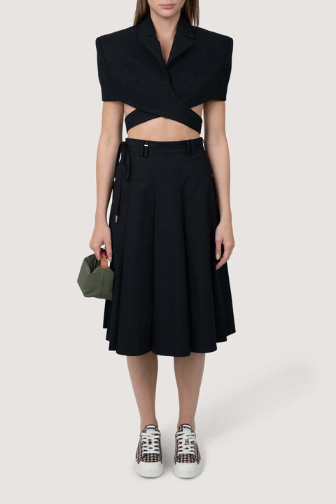 Pleated Midi skirt