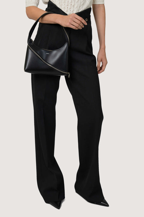 Zip Baguette Shoulder Bag