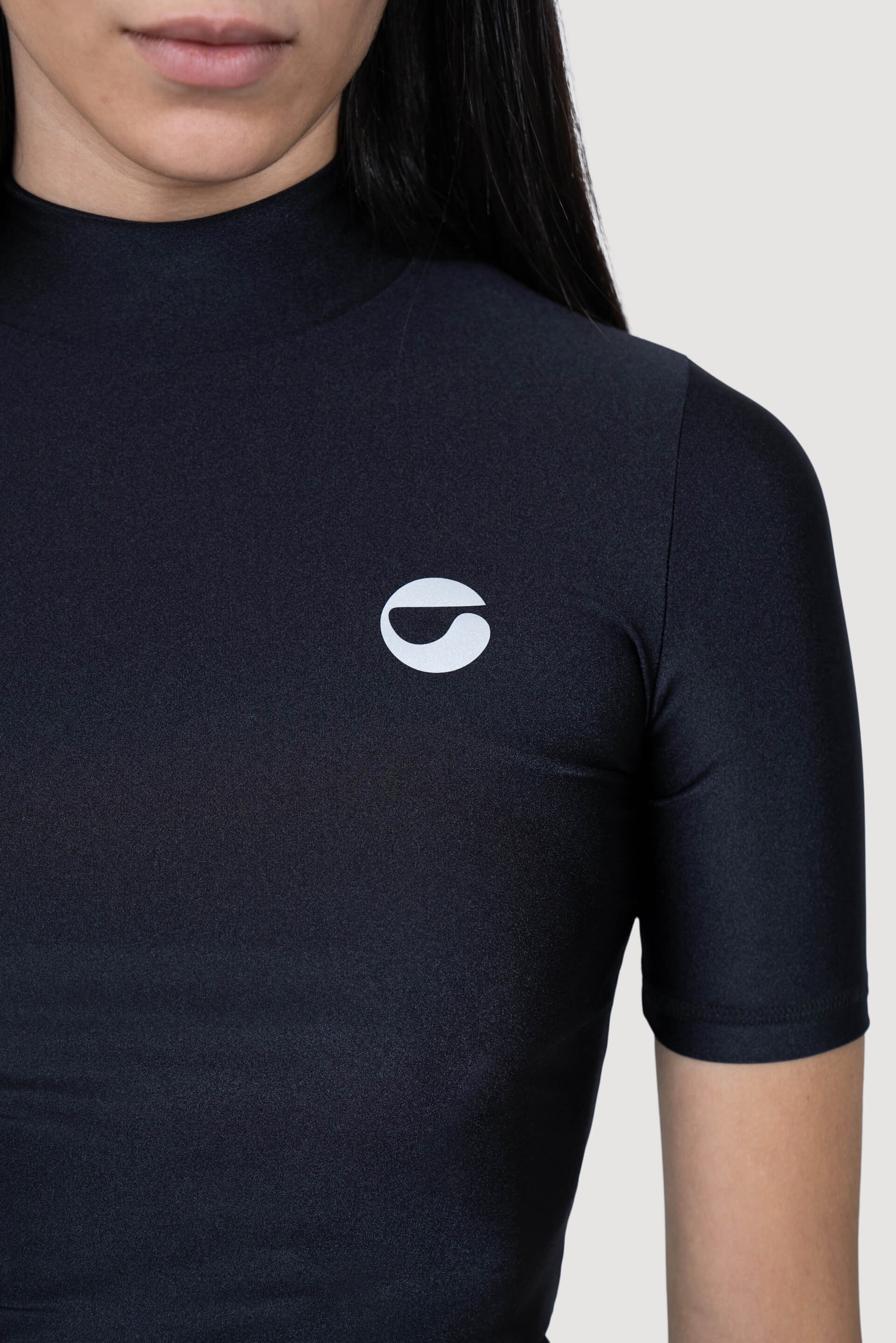 Coperni High-Neck Fitted Short-Sleeve Top