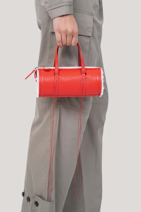 Exclusive Red Anona Mini Handbag With Strap