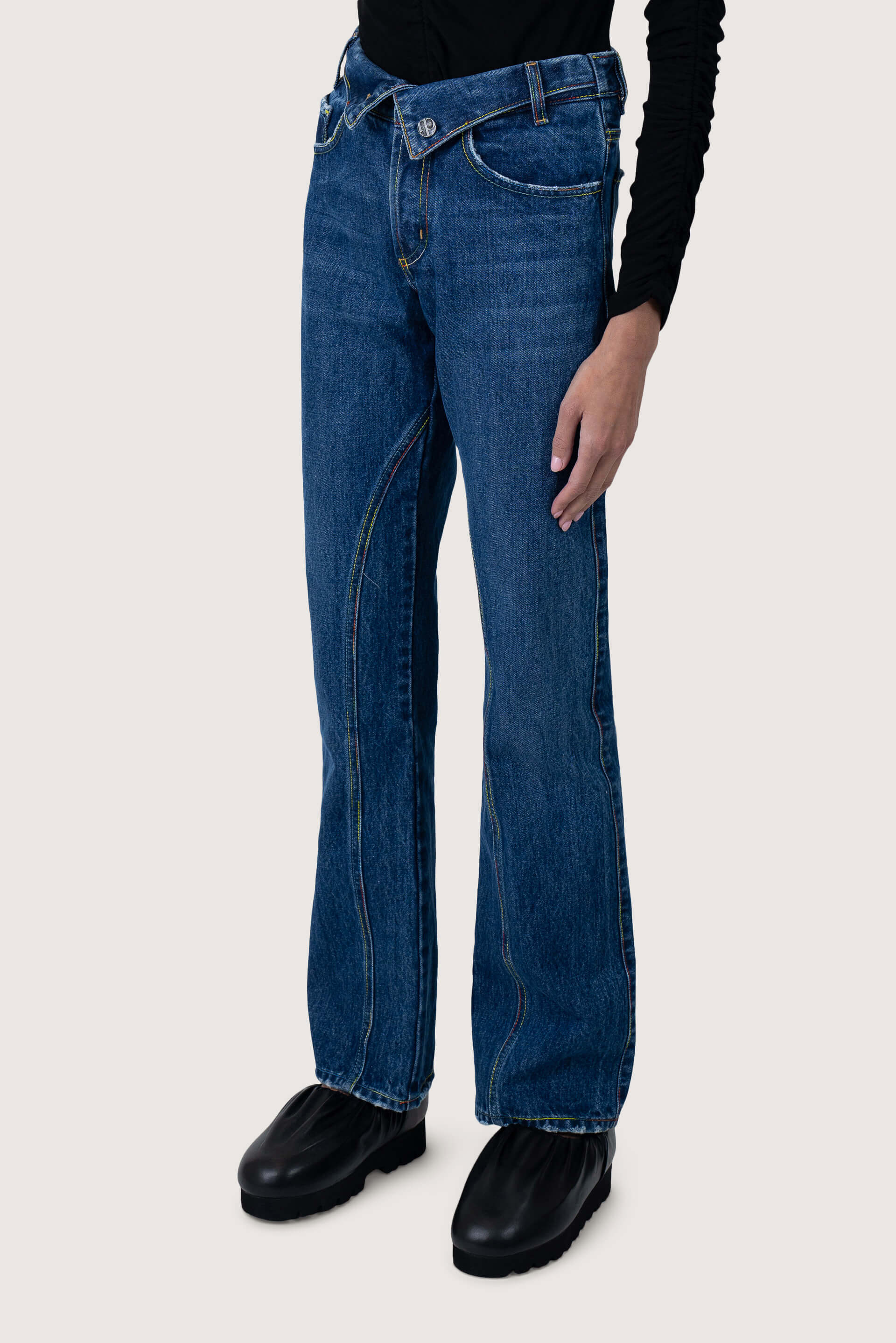 di)vision Folded Waistband Low-Rise Denim Jeans - Fabric of Society