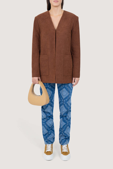 Retro Print Organic Cotton Corduroy High Top Sneakers