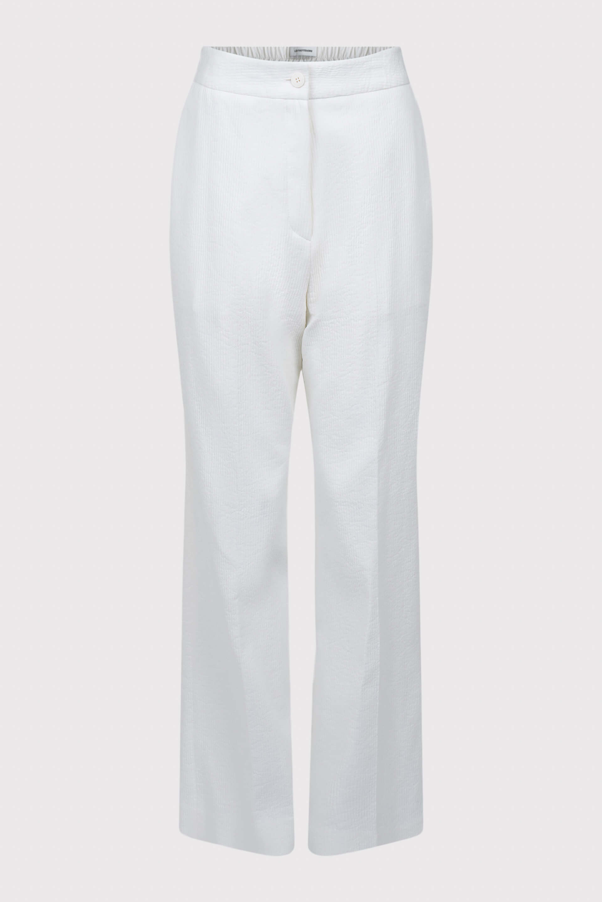 Stretch cotton trousers in Lime white: Luxury Italian Trousers | Boglioli®