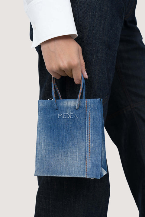 Denim Logo Tote Bag