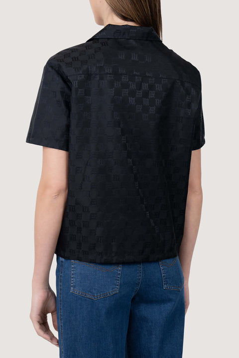 Monogram Nylon Short- Sleeve Shirt