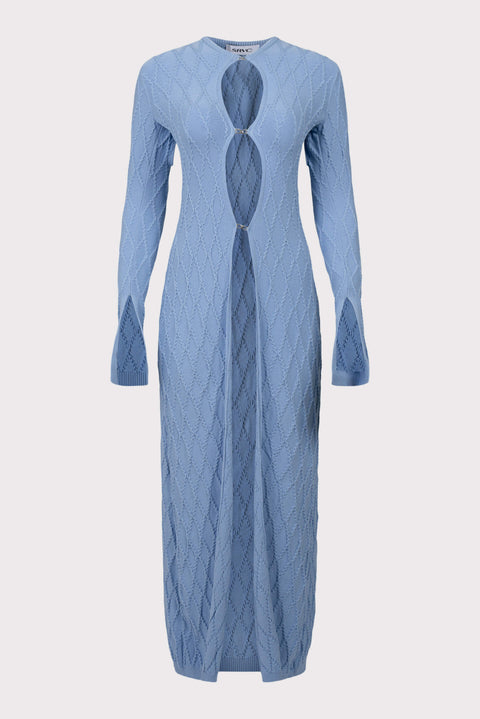 Long Cable-Knit Cardigan