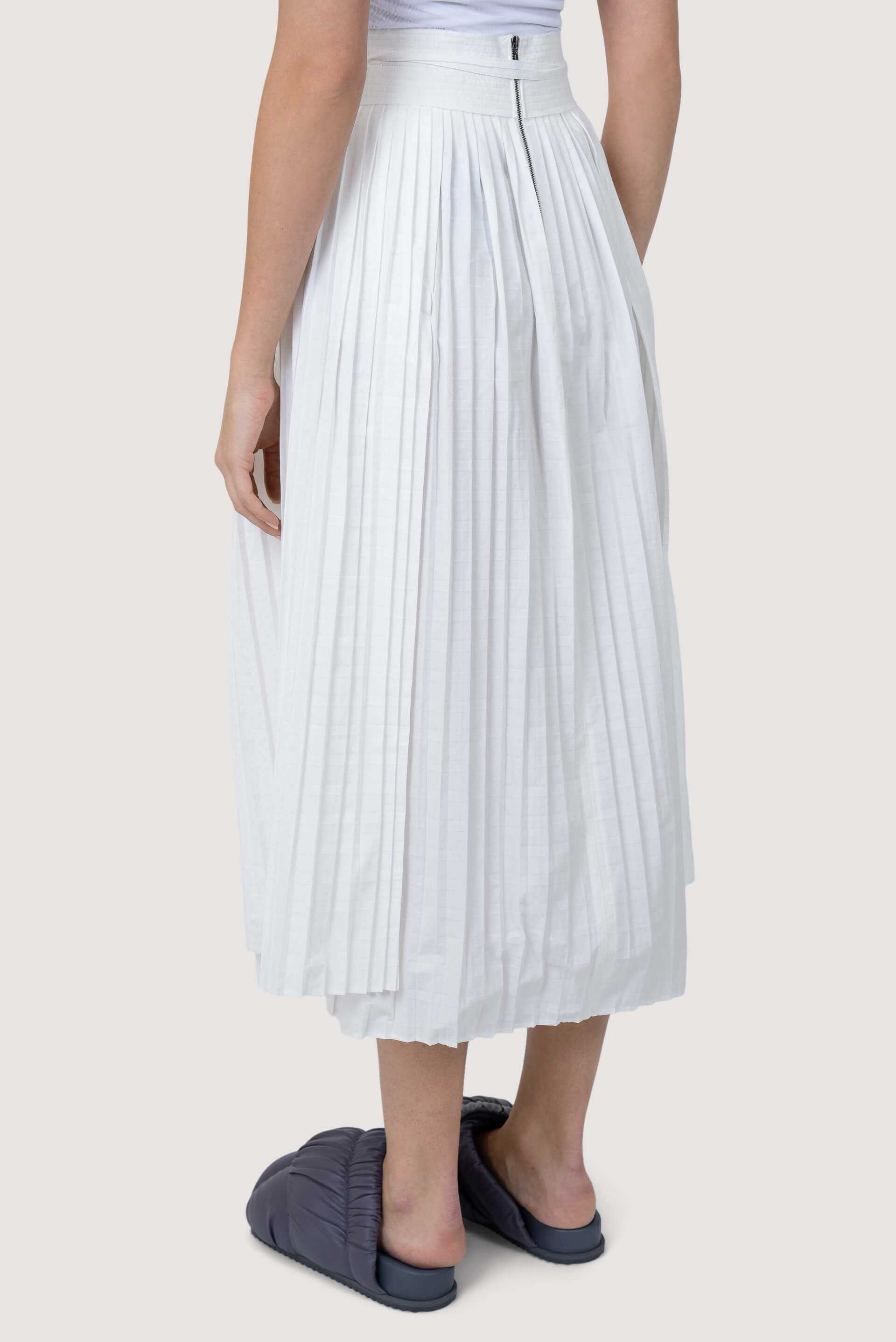 High waisted 2024 white cotton skirt