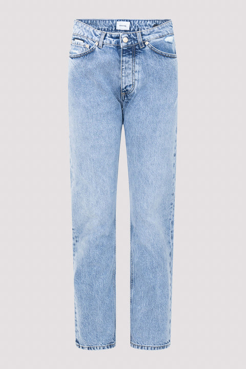 Straight Leg  Light Stonewash Denim Jeans