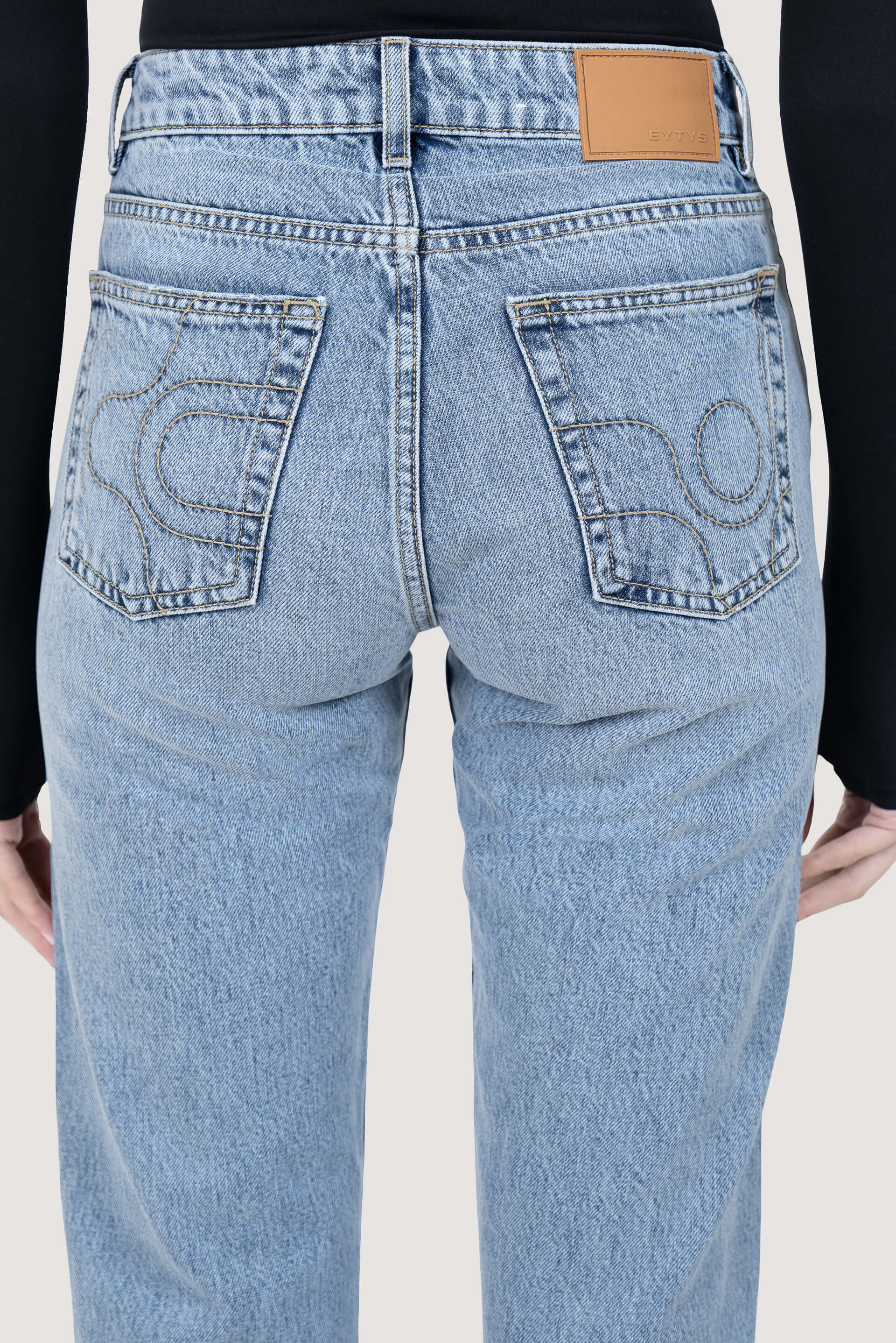 Eytys Straight Leg Light Stonewash Denim Jeans