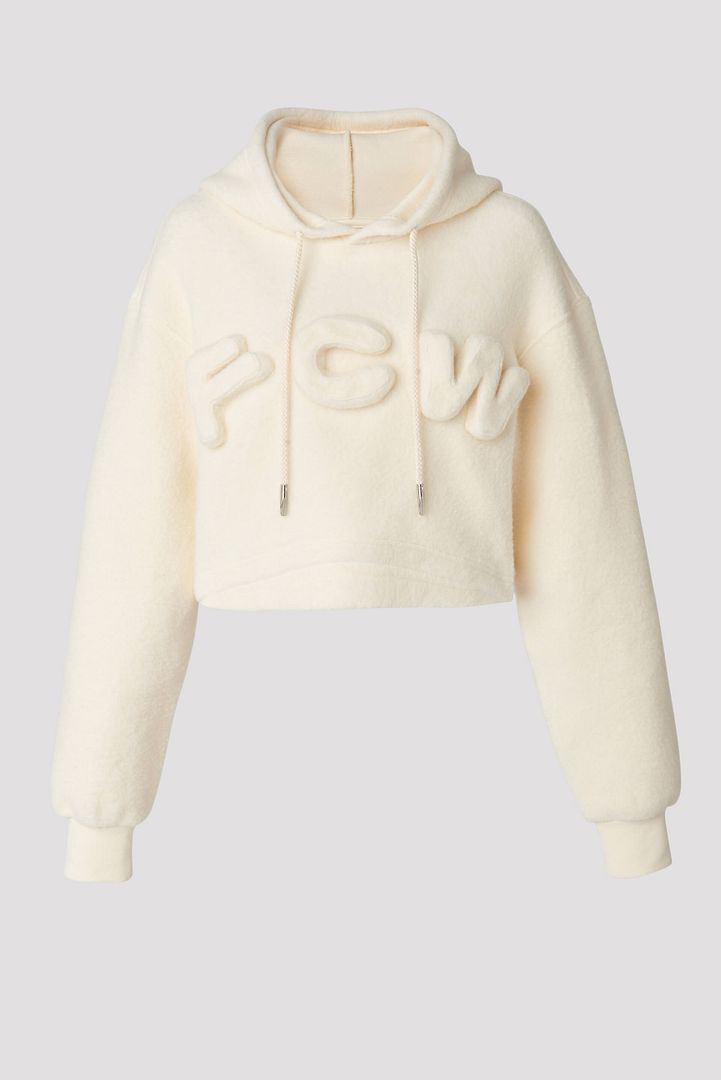 3D Logo Cropped Hoodie