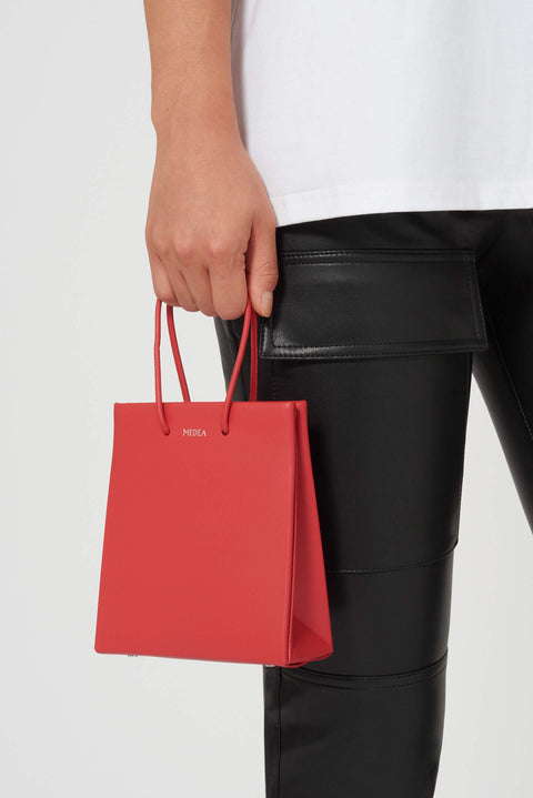 Short Leather Tote Bag