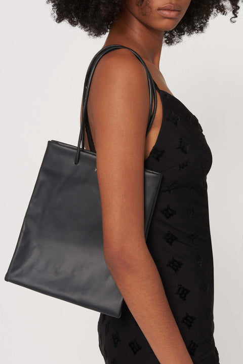 Tall Leather Tote Bag