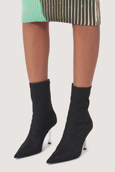 Monogram 75 Pointed-Toe High-Heel Boot